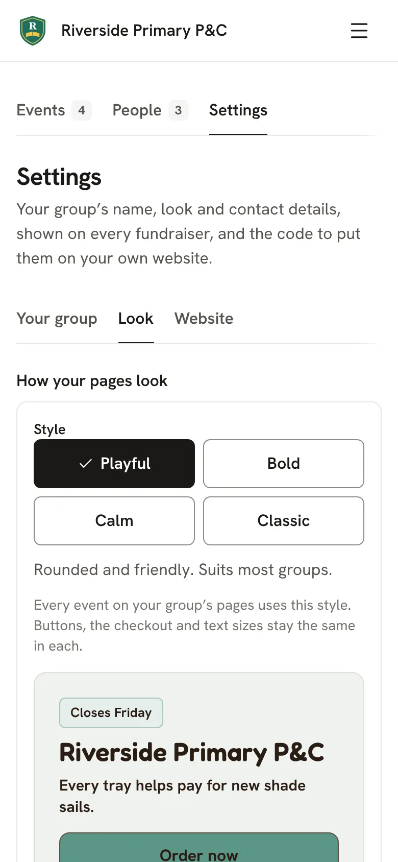 Your group's look: logo, colour and style