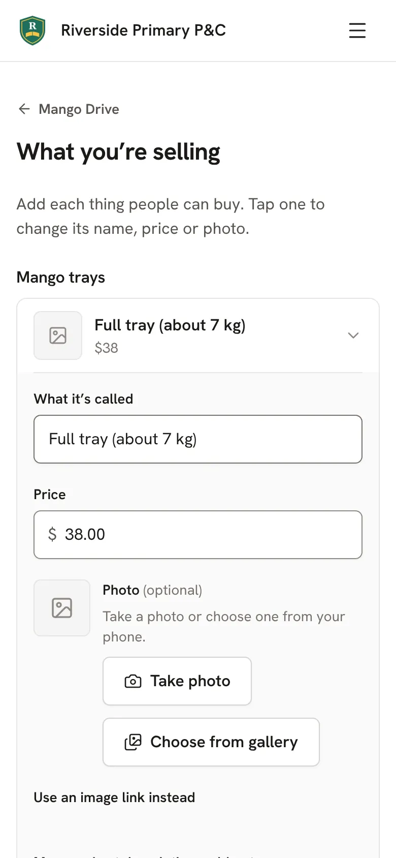 Changing one thing's name, price and photo